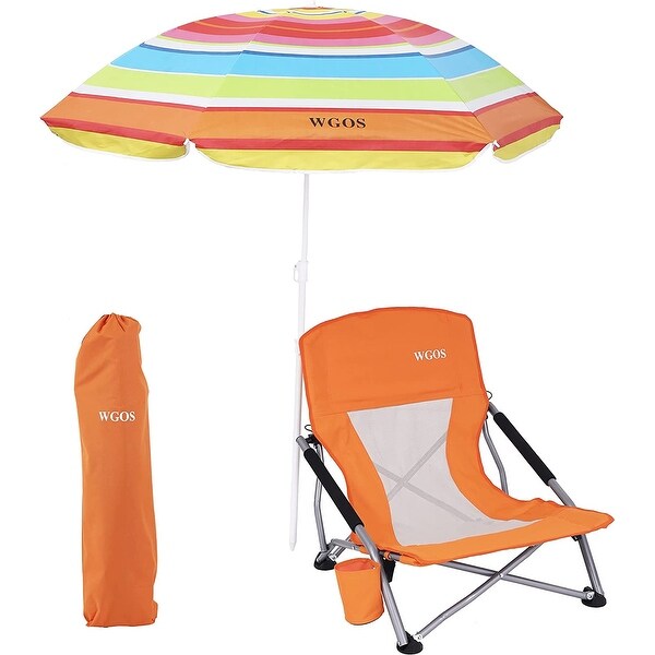Camping chair with umbrella and footrest discount